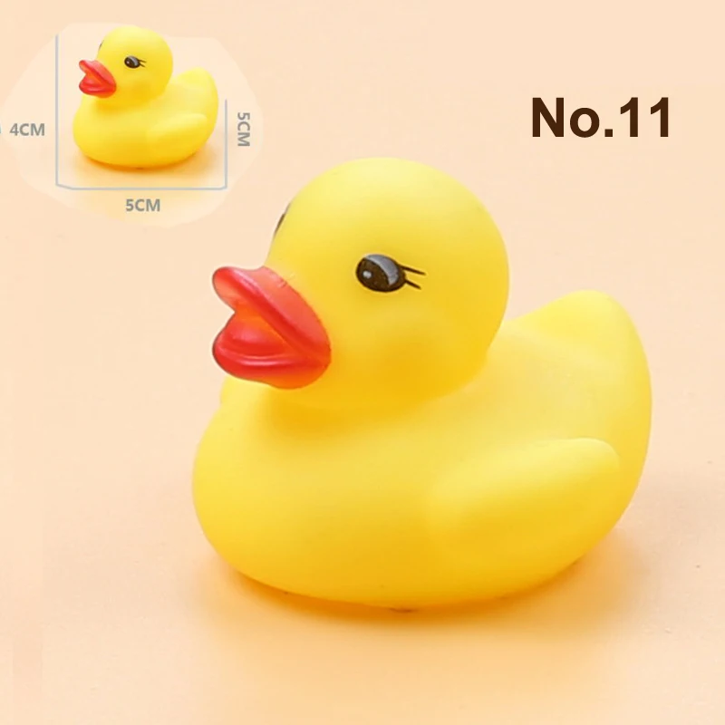 100 шт./лот пищащие резиновые игрушки для ванной Duckie детские бассейна душа воды