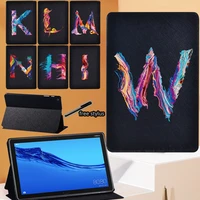 paint series tablet case for huawei mediapad m5 10 8 inchm5 lite 10 1 inch drop resistance leather stand coverfree stylus