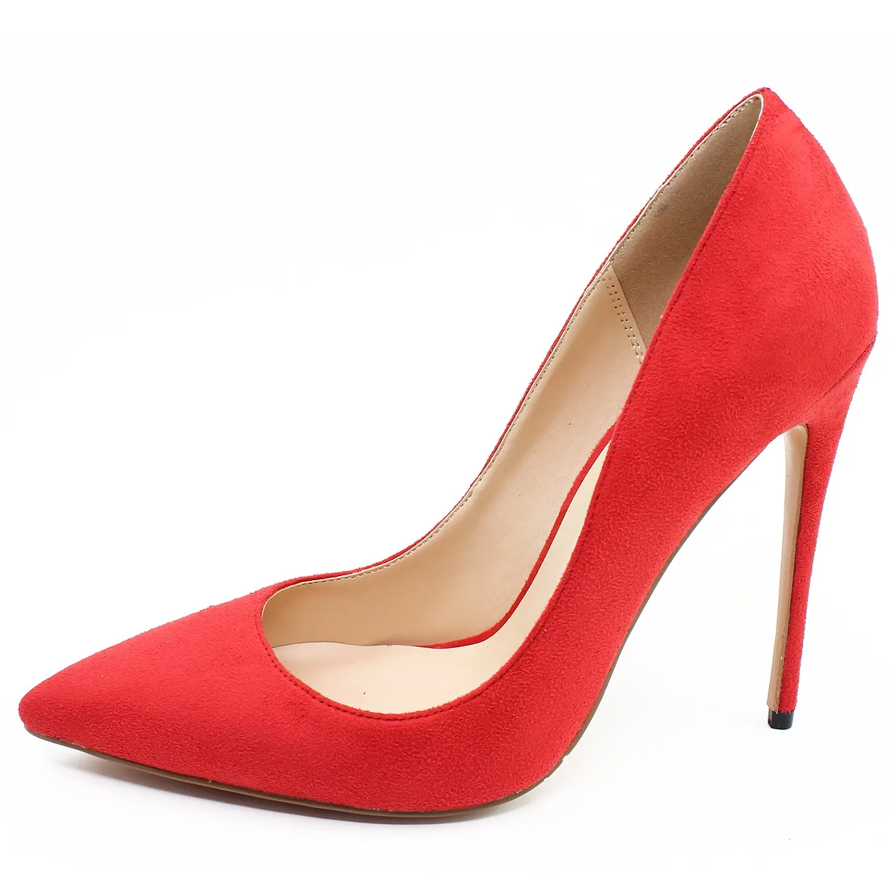 

Top Quality Suede Leather Pumps Pointed Toe Shallow Fashion Shoes High Heels Stiletto Women Dress Shoes Solid Elegant D003B