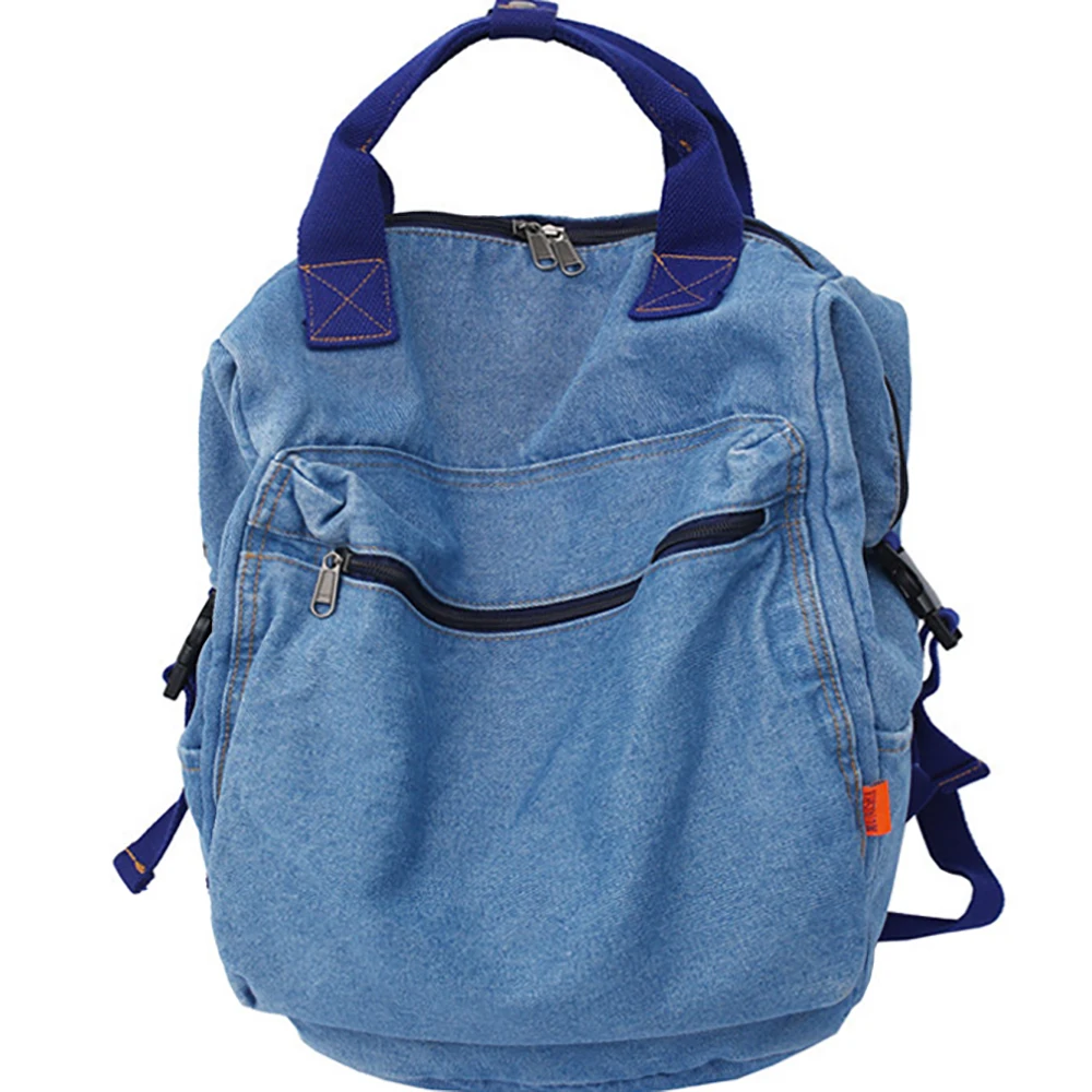 

Women's Denim Backpacks Female Large Capacity Canvas Shoulder Bags Brand Design Handbags For Ladies Travel High Quality Backpack