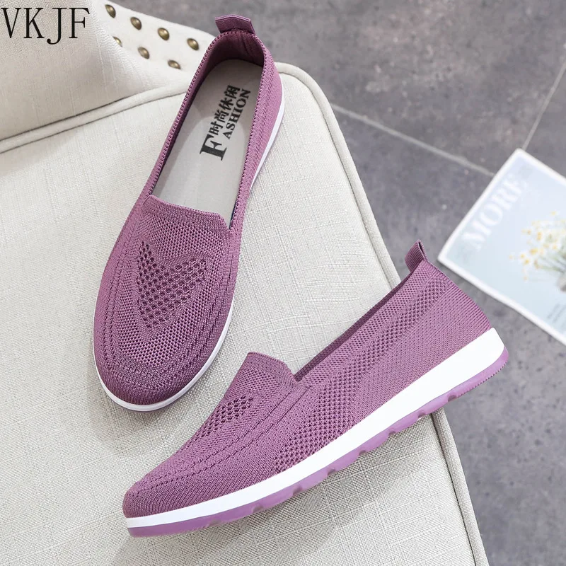 

Women's Summer Sneakers Slip on Flat Shoes Women's Casual Loafers Walking Shoes Female Outdoor Mesh Soft Bottom Sports Shoes
