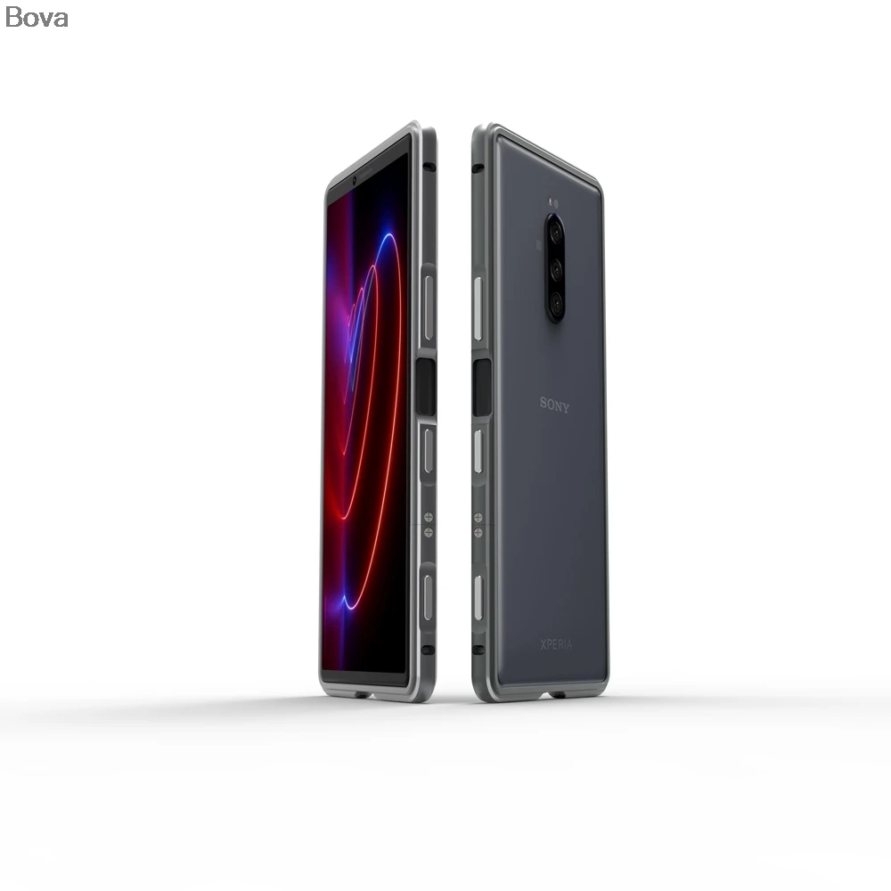 Чехол для sony Xperia 1/XZ4 Роскошный ультра тонкий алюминиевый бампер для sony Xperia XZ4+ 2 пленки(1 передняя+ 1 задняя