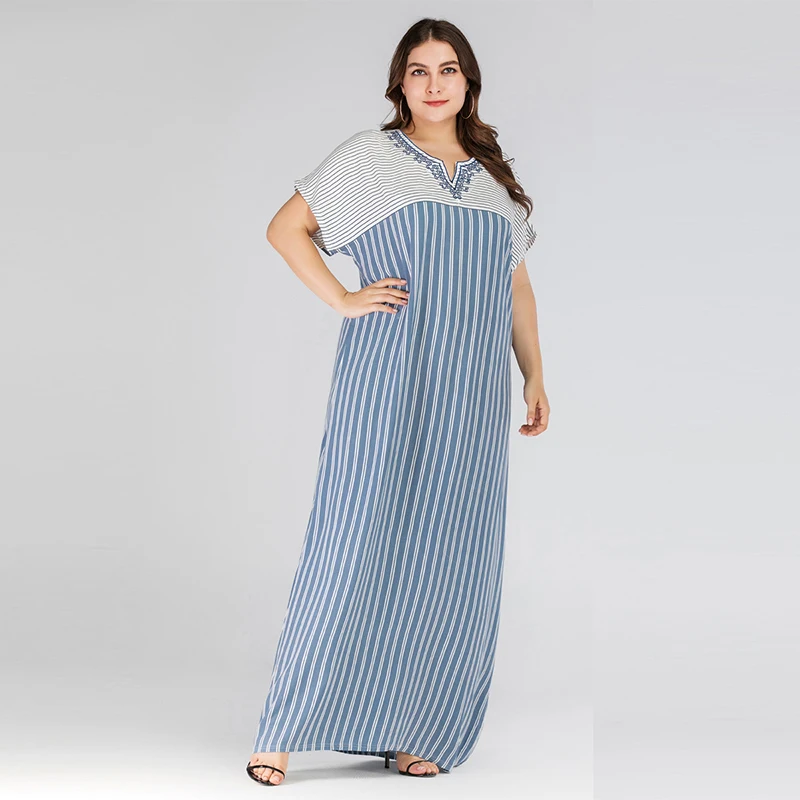 Элегантный мусульманский арабский турецкий кафтан с коротким рукавом Вышитые