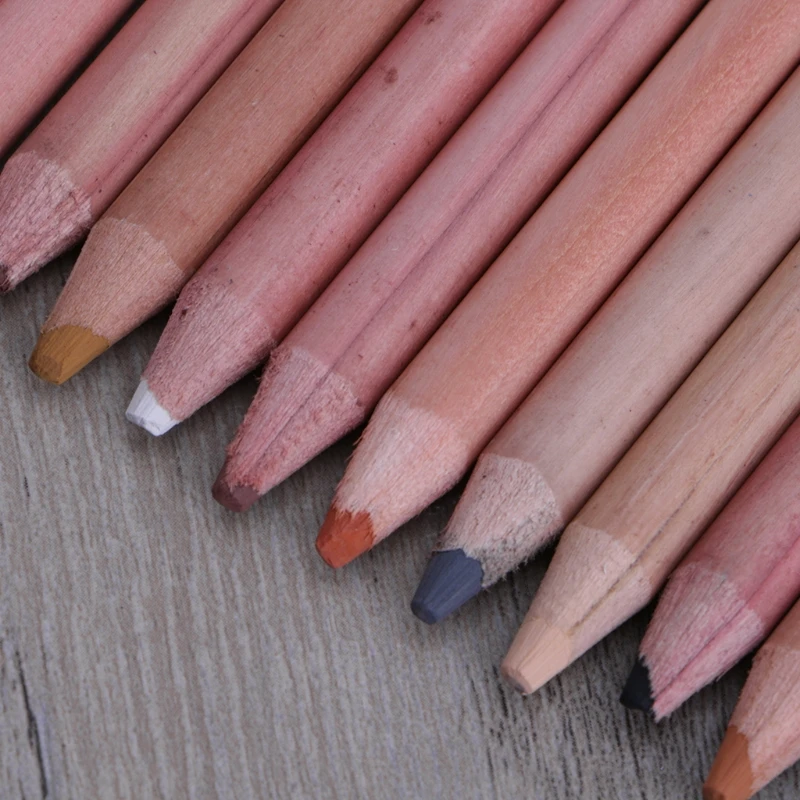 

12Pcs Professional Soft Pastel Pencils Wood Skin Tint Pastel Colored Pencil Dropshipping
