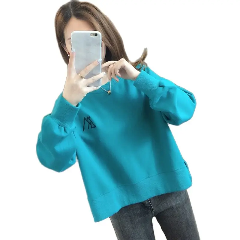 

Plus thick velvet short paragraph sweater Ms. 2021 new ins little red coat autumn and winter influx of small mesh shirt