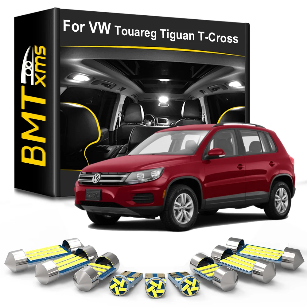 BMTxms-luces LED interiores para coche, accesorios Canbus para Volkswagen VW T Cross Touareg Tiguan 2003-2011 2012 2013 2014 2019 2021