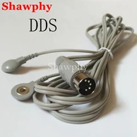 5 core round socket tens lead wire cable electrode wires for tens electrical muscle stimulation machines with 2 pinbuckle line