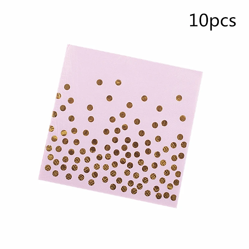 10pcs napkin LISM 40 шт./компл. Красочные Dot бумажные чашки и тарелки Декор на свадьбу День рождения Baby Shower фестиваль для детей столовая посуда все для праздника - Цвет: 10pcs napkin