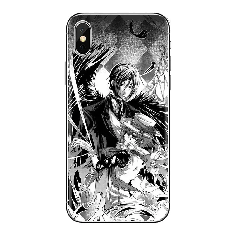 For Samsung Galaxy S3 S4 S5 Mini S6 S7 Edge S8 S9 S10 Plus Note 3 4 5 8 9 Black Butler Ciel Phantomh Sebastian TPU Silicone Case |