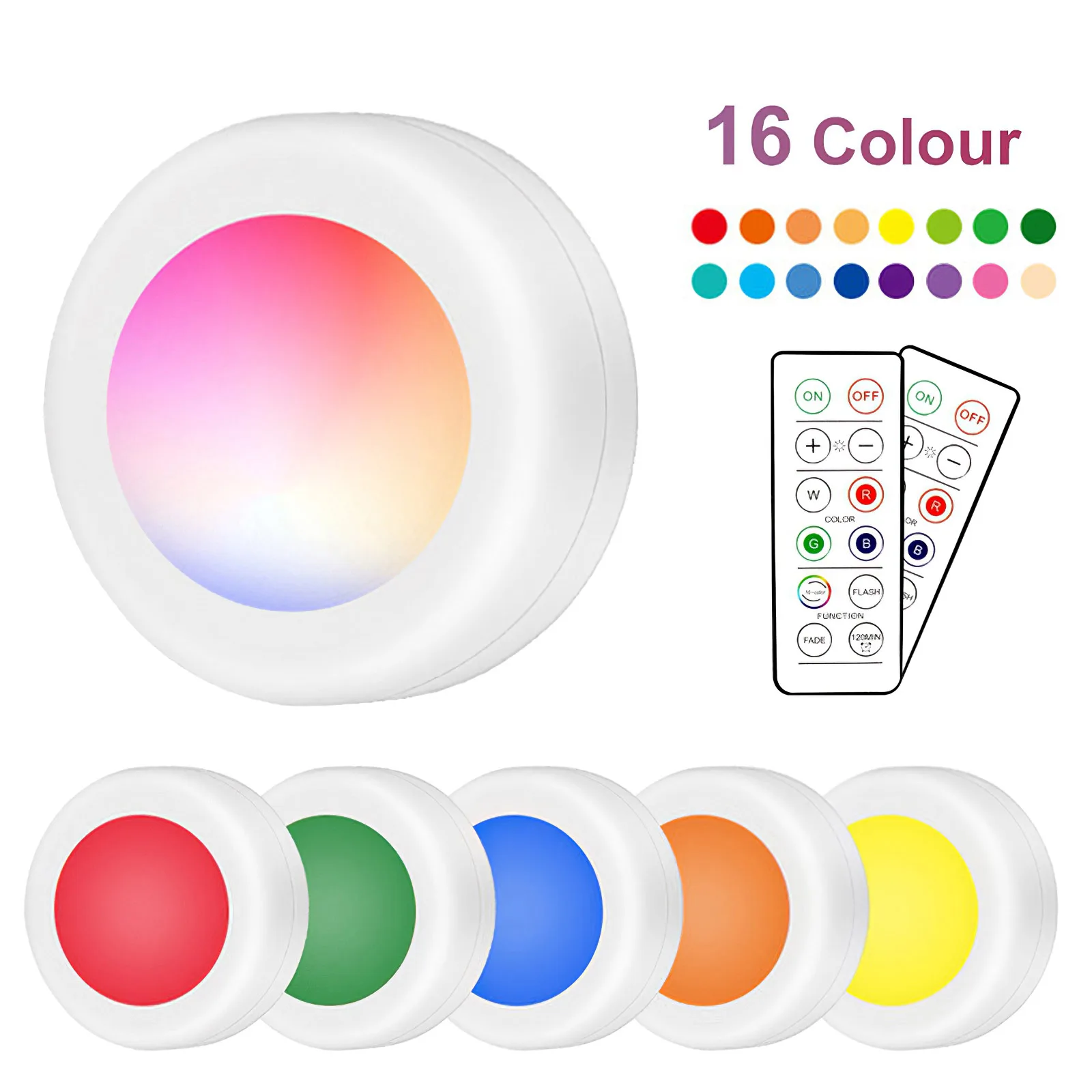 

LED Puck Light Remote Control Dimmable Wireless Touch Sensor Battery Operated Portable Kitchen Hallway Closet Cabinet Night Lamp