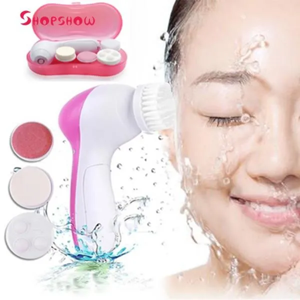 5 в 1 электрическая щетка для чистки лица массаж тела Мини поры кожи очиститель