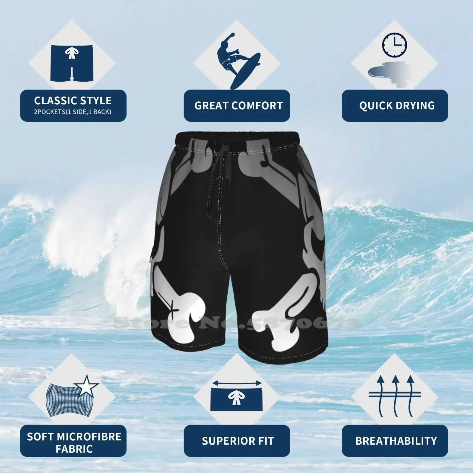 Пиратский флаг свободные тонкие пляжные спортивные шорты череп пиратский голова