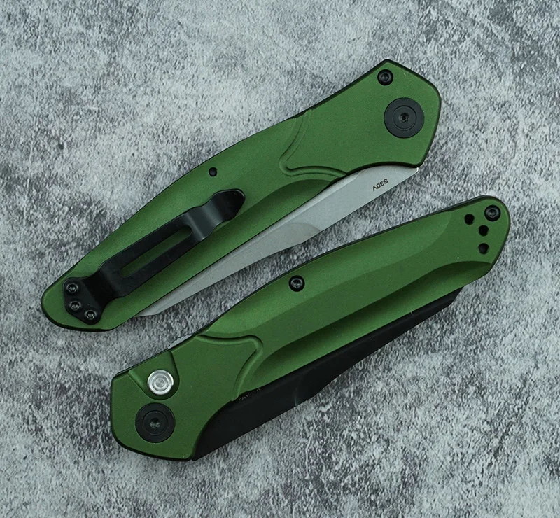 

OEM 2020 New 9400BK Aluminum Handle S30V Blade Copper Washer Camping Outdoor Survival Utility Kitchen Knife Fruit Knife EDC Tool
