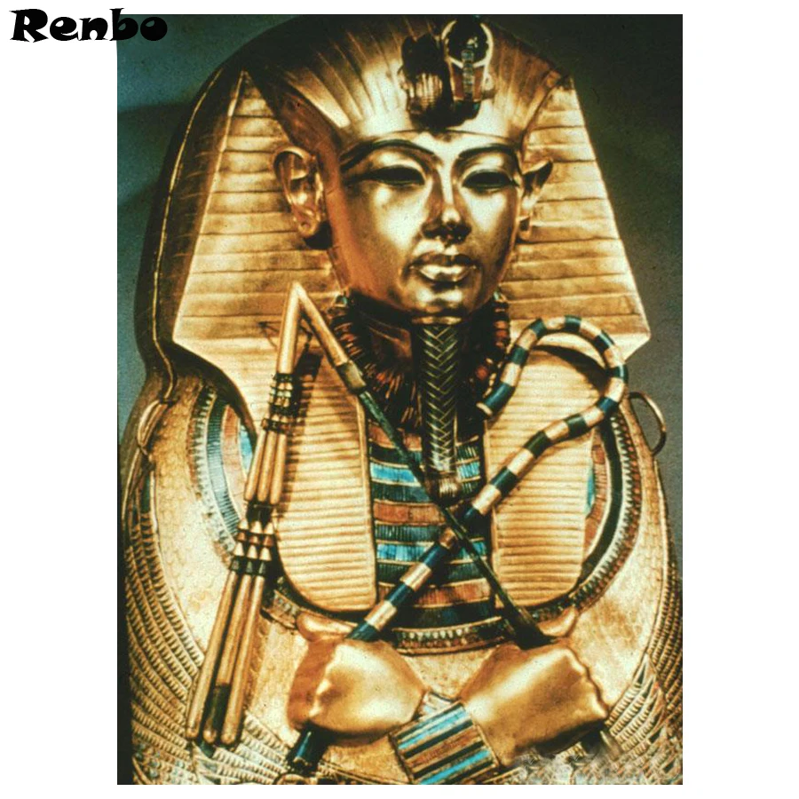

5d diamond painting egyptian pharaoh 3d picture of rhinestones diamond mosaic puzzles full square round diamond embroidery sale