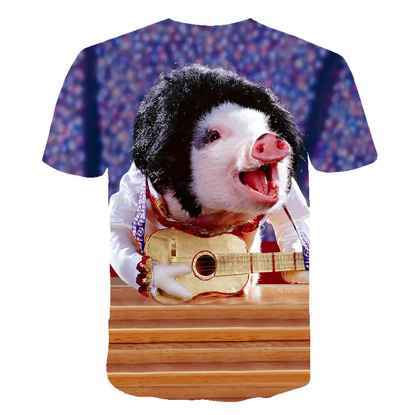 

Cartoon Summer Short-Sleeved Shirt Boy Girl Shirt Polyester O-Neck Clothes Funny Tee Funny Casual Girl Baby Boy T-Shirt