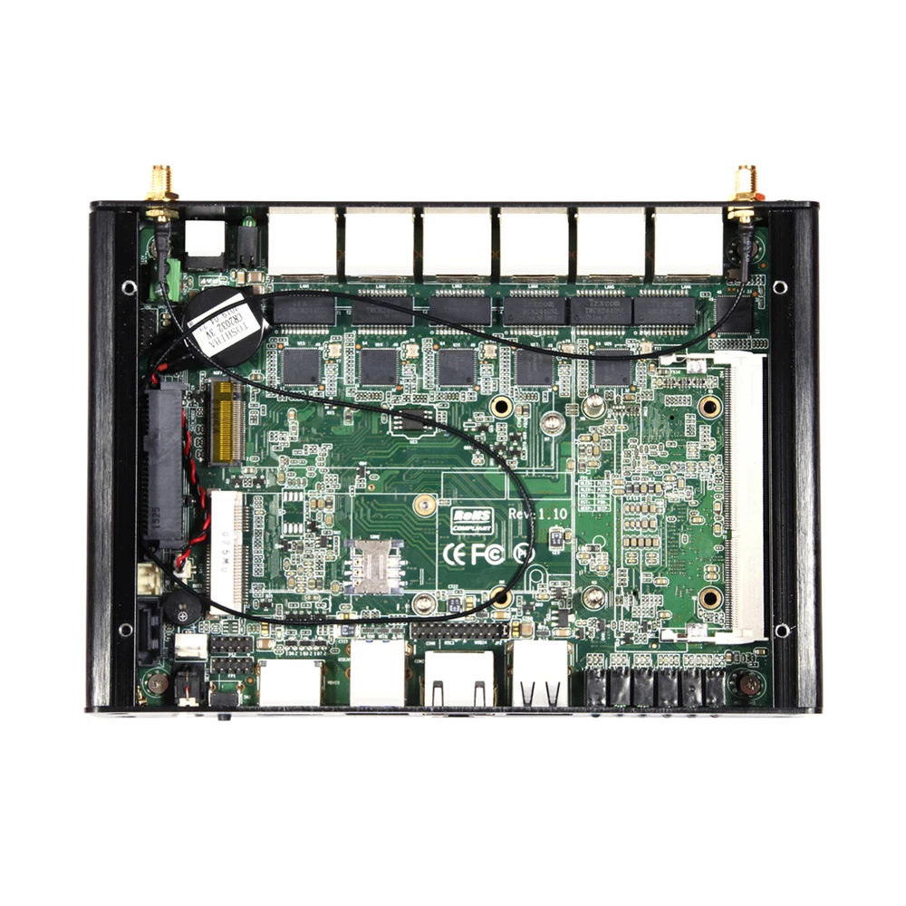 Брандмауэр фрезерный станок с ЧПУ мини ПК PfSense Windows 10 Intel Core i3 i5 4200U Celeron 2955U 6LAN