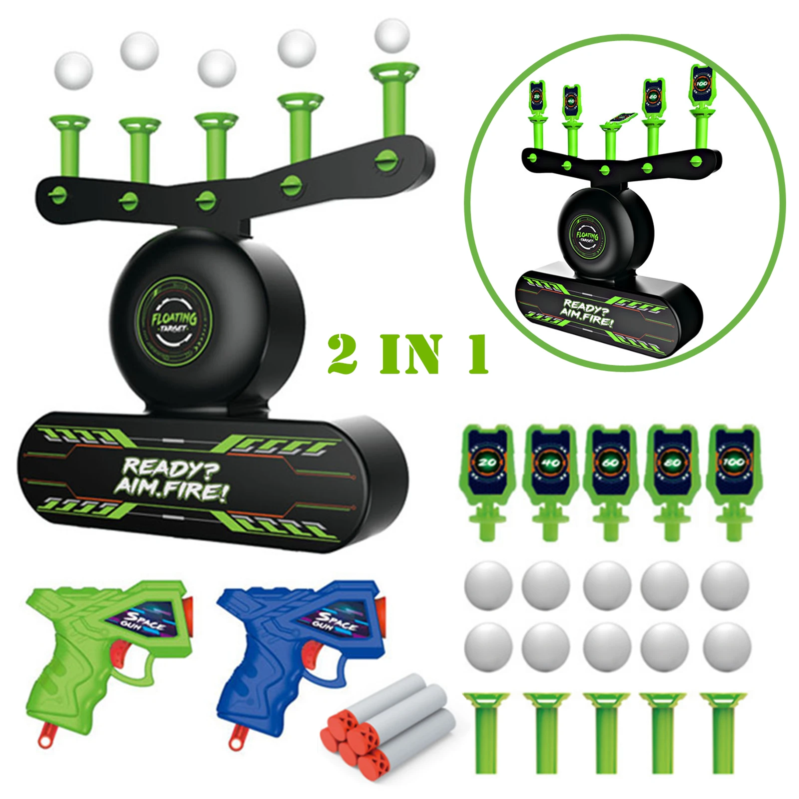 Плавающая мишень стрельба игра с 10 шт. плавающих шаров пенопластовая Дротика 2