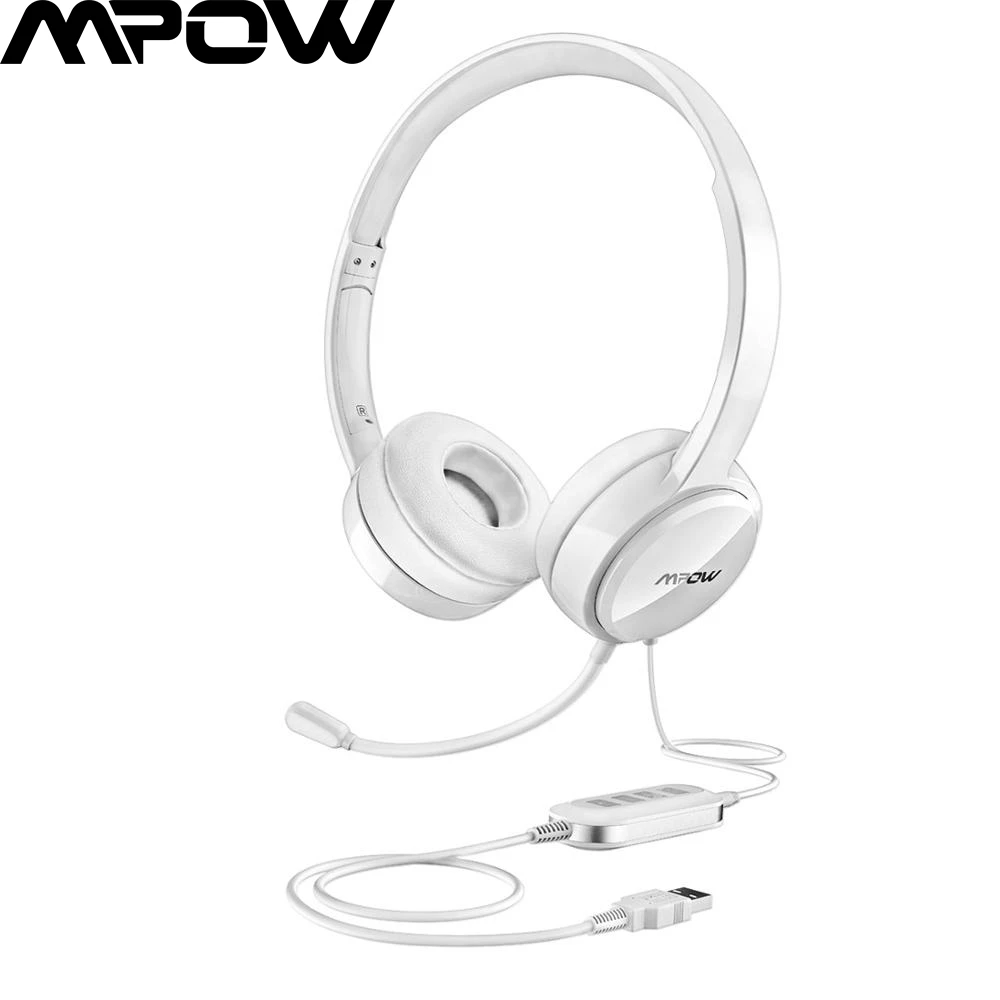 Оригинальные наушники TOP Mpow проводные с разъемом USB/3 5 мм шумоподавление Гибкий