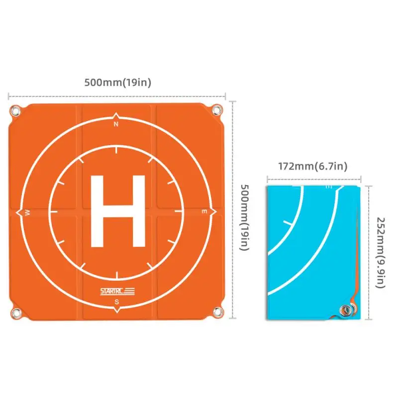 

50CM DJI Drone Fast-fold Luminous Parking Apron Foldable Landing Pad For DJI Mavic Mini 2/Mavic Air 2 RC Quadcopters Accessories