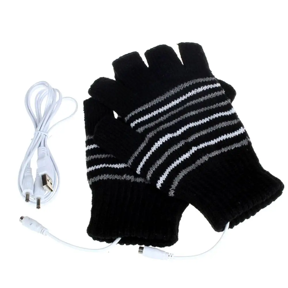 

Winter Gloves Knitted Heating Gloves Battery Powered Hunting 2 Color Knitting Sports Outdoor Heated Gloves Motocross Motorbike