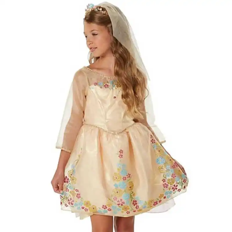 

New Cinderella Live Action Movie Ella Wedding Dress Fairytale Princess Halloween Party Costume