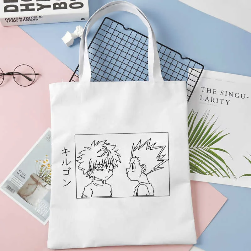 

Hunter x Hunter shopping bag jute bag grocery bolso bolsas de tela shopper bag reusable sac cabas cloth sacola sacolas