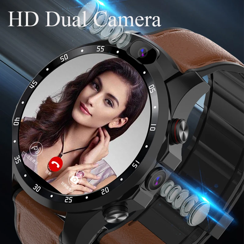 Умные спортивные часы IP67 водонепроницаемые 4G 32 ГБ GPS SIM пульсометр 1 6 дюйма 5 Мп