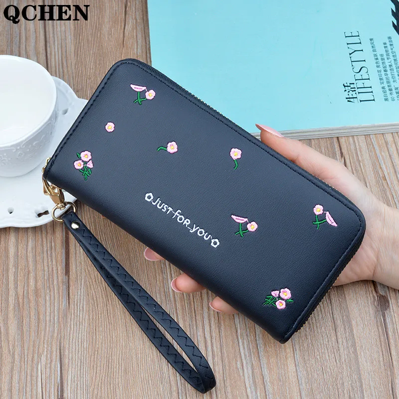 

Женский Длинный кошелек на молнии, брендовые кожаные кошельки для монет, Дизайнерские клатчи с кисточкой, кошельки, Женский кошелек, держат...