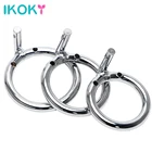Кольца для пениса IKOKY, секс-игрушки для мужчин, мужское устройство против эрекции, Пояс верности, клетки для члена, дополнительные запасы, зажим для мошонки