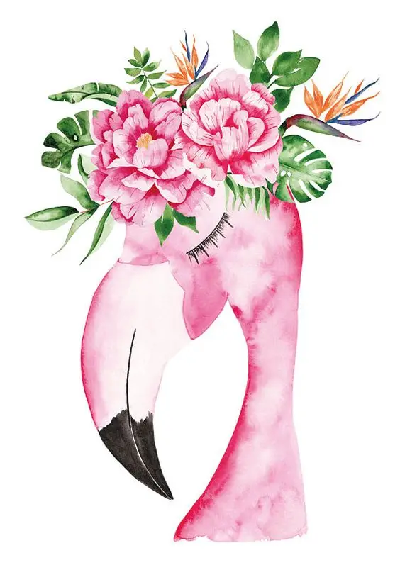 Алмазная живопись полная выкладка фламинго 5d сделай сам алмазная вышивка