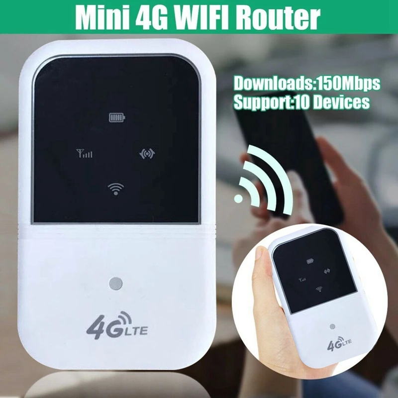 portable 4g lte wifi router hotspot 150mbps unlocked mobile modem supports 10 users for car home travel b1 b3 free global shipping