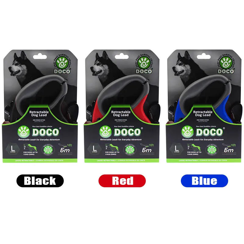 Выдвижной Поводок для собак на открытом воздухе прочные Светоотражающие поводки