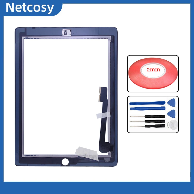 Стеклянная панель сенсорного экрана дигитайзер Запасные части для iPad 4 A1458 A1459 A1460