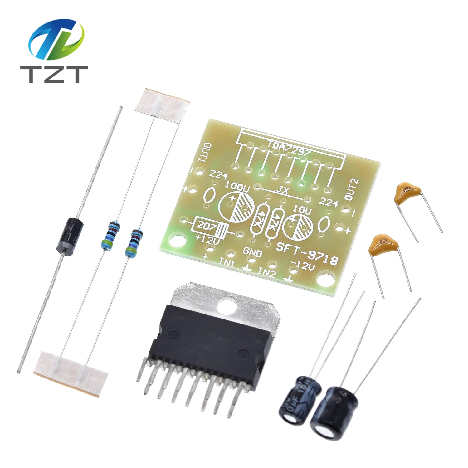 Плата усилителя TDA7297 запасные части 12 В постоянного тока класс 2 0 Двойное аудио