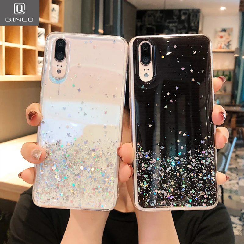 Мягкий силиконовый блестящий чехол для Huawei Mate 20 P10 Plus P20 P30 Lite Pro honor V 10 Nova 3i 3 4 e с