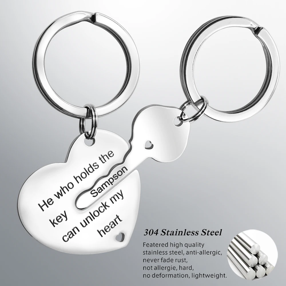 MYLONGINGCHARM брелок с именем на заказ сцепляющийся ключ свадебный подарок день