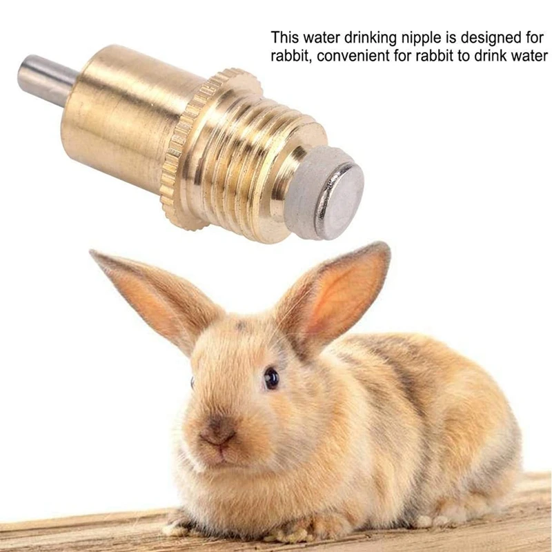 

20Pcs Poultry Water Nipples Drinkers Screw Style Waterer Feeder Duck Bird Rabbit Automatic Waterers Equipment