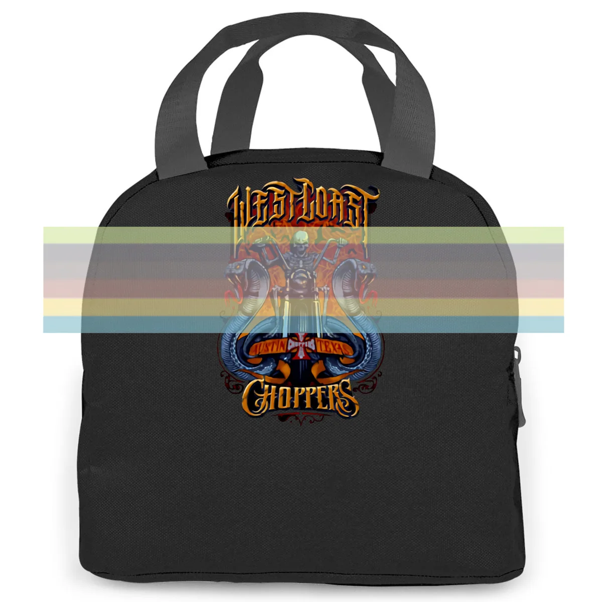 

West Coast Choppers WCC Venom - Black Prin women men Portable insulated lunch bag adult