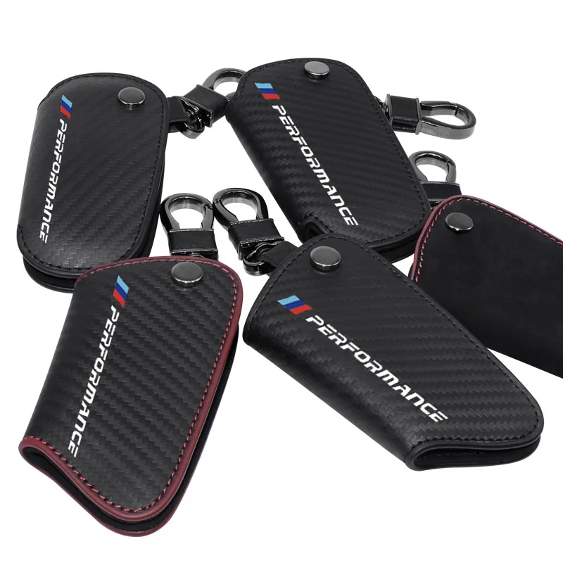 

Car Key Case Cover Carbon Fiber Keychain Bags For BMW X1 X3 X4 X5 X6 xDrive F30 G30 F10 F20 Z4 E60 E61 E91 E92 E93 F07 325 535i