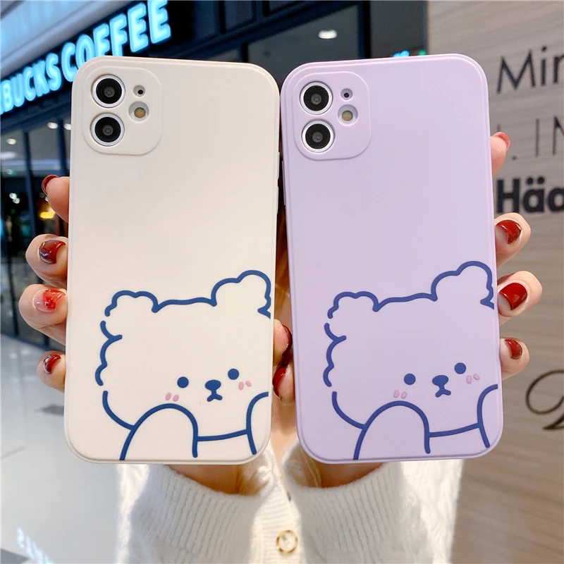 Чехол для iPhone 12 Mini 11 Pro Max X XS XR 7 8 6 6S Plus SE 2020 мягкий прямоугольный чехол из ТПУ и