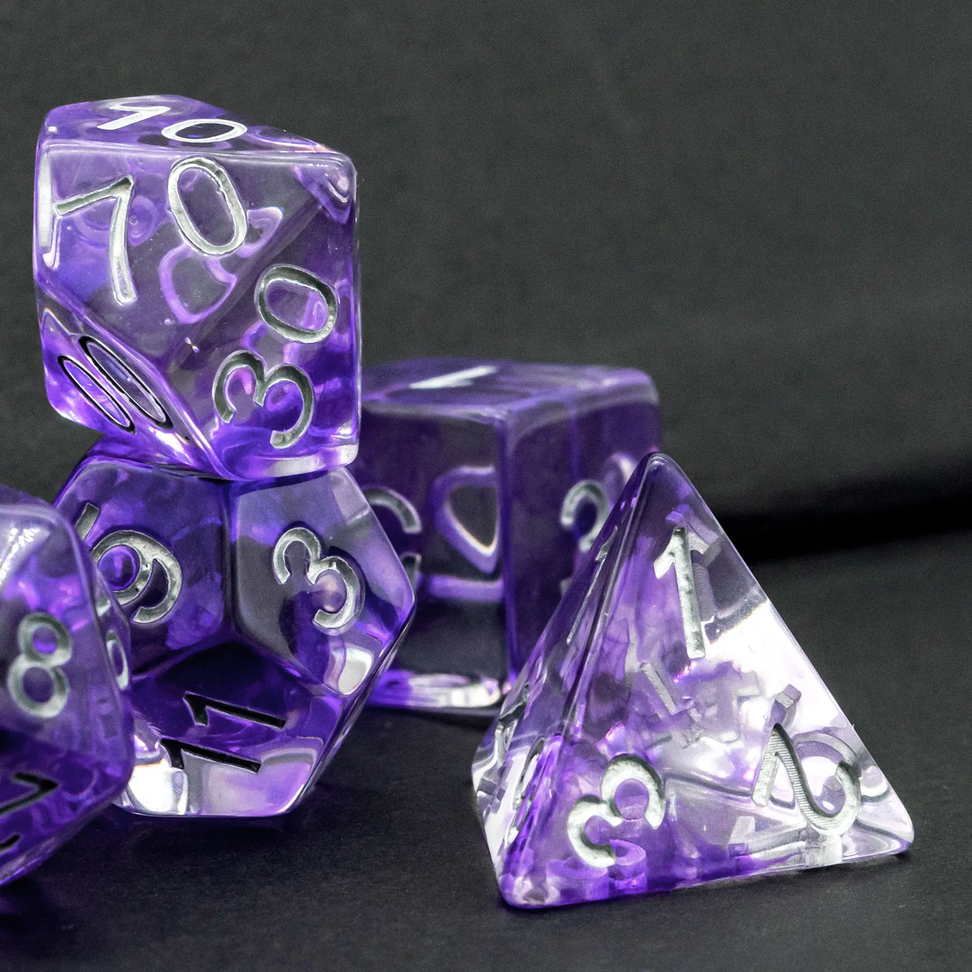 Полиуретановые фиолетовые фотообои набор D4 ~ D20 полигедрические кости для