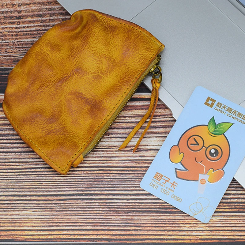 Кошелек ручной работы из натуральной кожи для мужчин и женщин винтажный