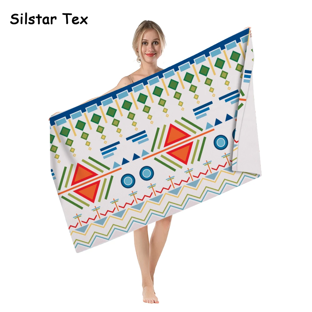 

Silstar Tex Beach Towel Beautiful Graphics Arrangement Mat For Home Prayer Picnic Swim Blanket All Age Using