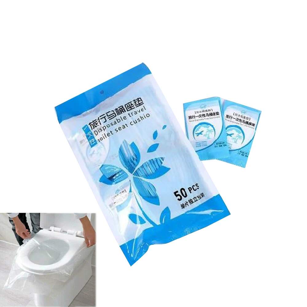

50pcs Disposable Toilet Seat Cover Safety Toilet Paper Pad Travel Bathroom