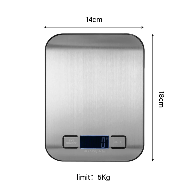 

Digitale Keukenweegschaal Lcd Backlight Display Rvs Elektronische Voedsel Gewicht Balans Schalen Voor Keuken Cooking