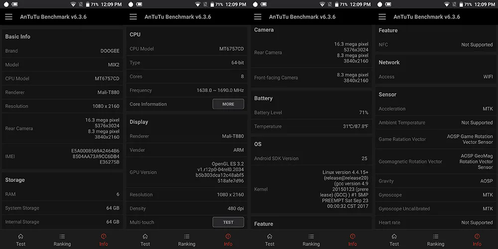 DOOGEE Mix 2 6 ГБ Оперативная память 64 Гб Встроенная память Helio P25 Octa Core 5,99 ''FHD+ безрамочный экран смартфон Quad Камера 16,0+ 13,0 Мп 8,0+ 8,0 Мп Android 7,1 4060 мАч