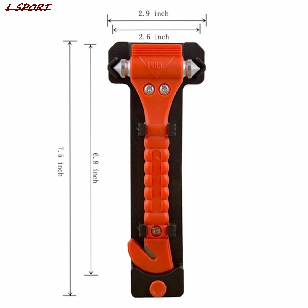 Outdoor Survival Portable Safety Hammer Camping Driving Car Seat Belt Cutter Emergency Escape to Break Window Glass 1PC | Спорт и