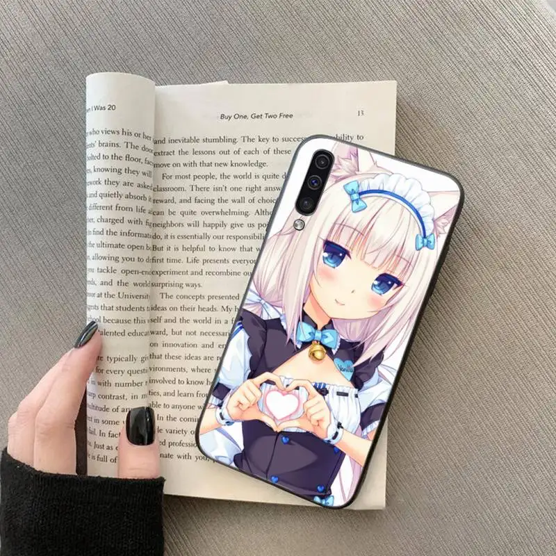 Nekopara Chocola ванильный кот девушка черный чехол для телефона Samsung A20 A30 30s A40 A7 2018 J2 J7 prime