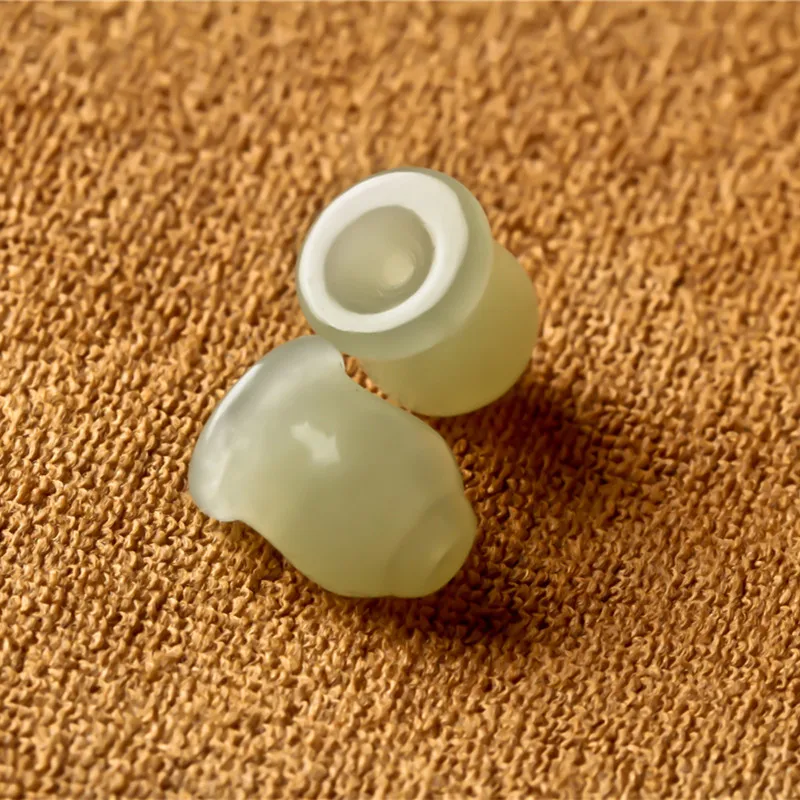 

Natural hetian jade handcarved wind chimes DIY 100% real jade bracelet necklace jade accessories septa scattered beads for women