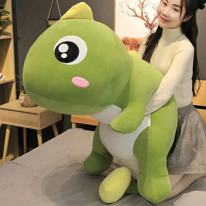 

55-140CM Big Size Long Lovely Dinosaur Plush Toy Soft Cartoon Animal Dinosaur Stuffed Doll Pillow for Kids Girl Birthday Gift